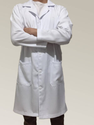 Jaleco Masculino Branco Gabardine Microfibra