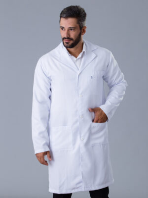 Jaleco Masculino Manga Longa Com Gola Esporte Gabardine