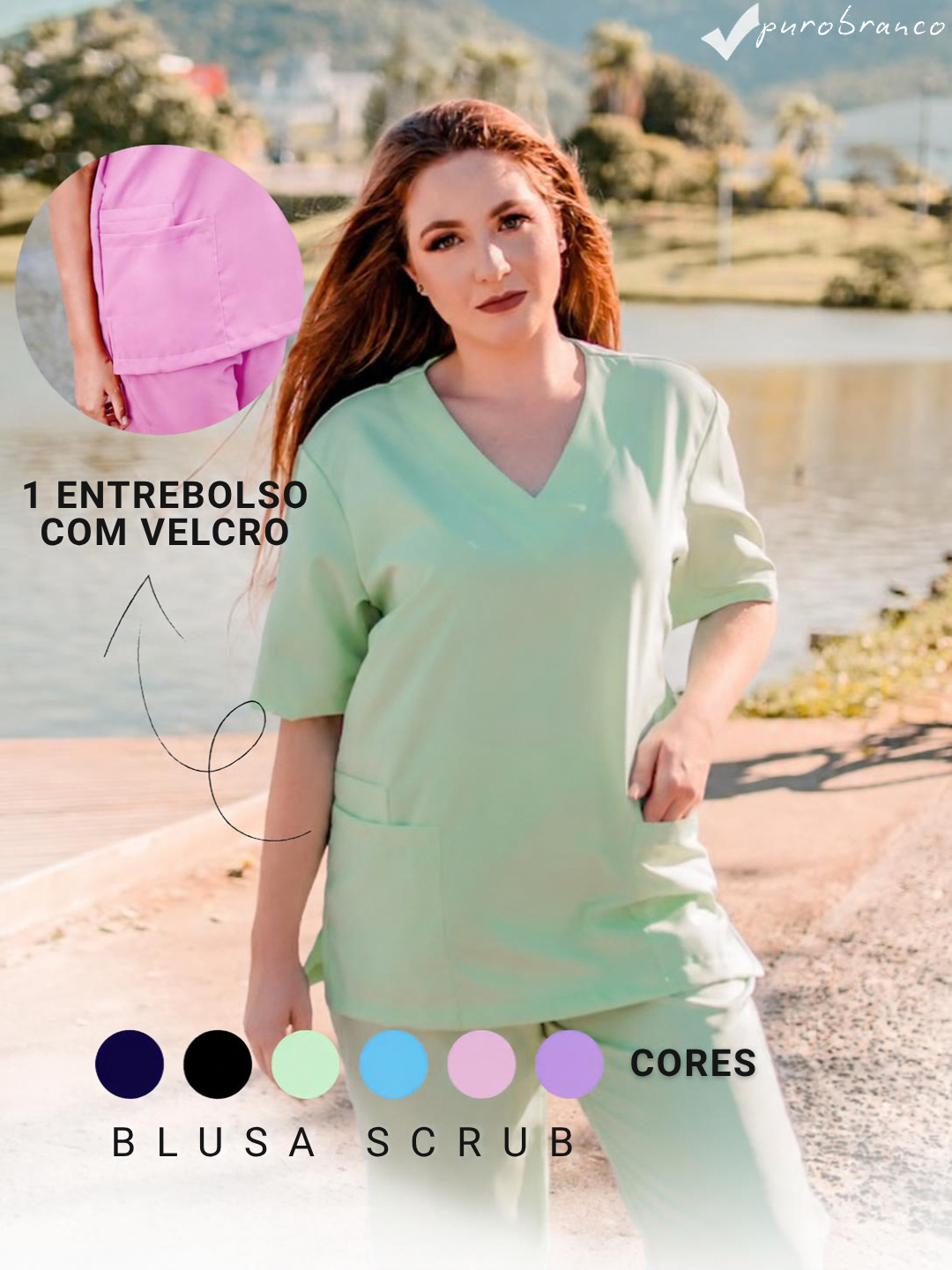 Blusa Scrub Oxfordine Unissex - Imagem 1