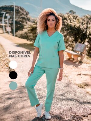 Conjunto Scrub Pijama Cirúrgico Hospitalar Brim Algodão