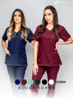 Blusa Scrub Gabardine Acinturada