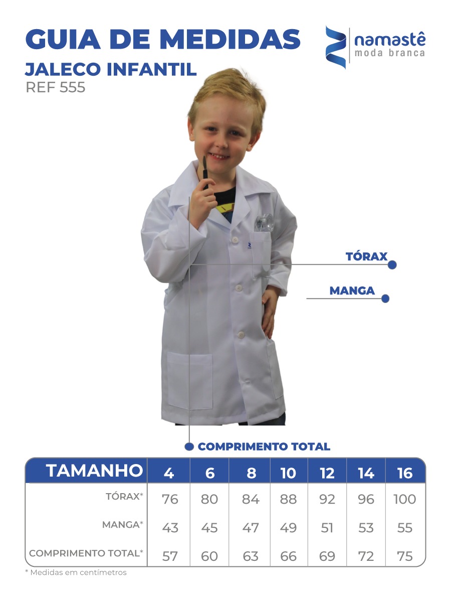 555 tabela de medidas