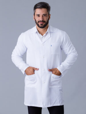 Jaleco Masculino Manga Longa Com Gola Esporte Oxford Com Aleta