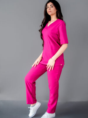 Conjunto Scrub Pijama Cirúrgico Oxfordine Unissex - Rosa Penelope