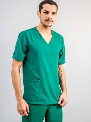 Conjunto Scrub Pijama Cirúrgico Oxfordine Unissex - Verde Bandeira