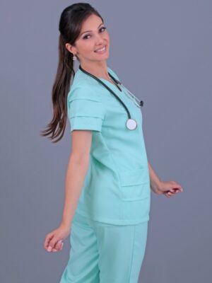 Scrub Feminino Gabardine Pijama Cirúrgico Detalhes