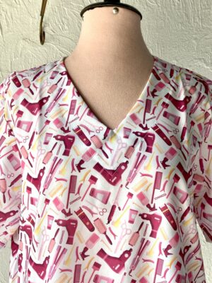 Blusa Scrub de Pijama Cirúrgico Estampado Unissex - Stylist