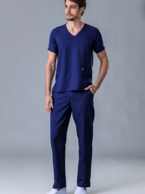 Conjunto Scrub Gabardine Unissex Azul Marinho / Preto / Bordô / Branco