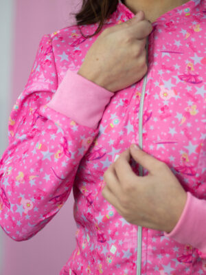 Jaleco Feminino Barbie Stars Gola Padre Zíper