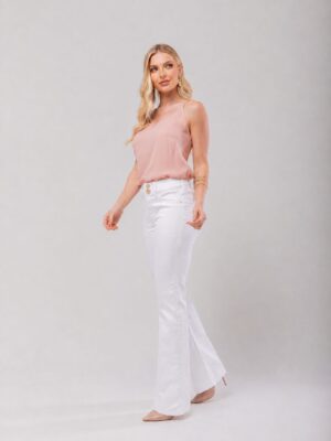 Calça Feminina Union Bay Flare Branca